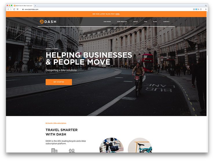 Dash Rides Small Business Website Design