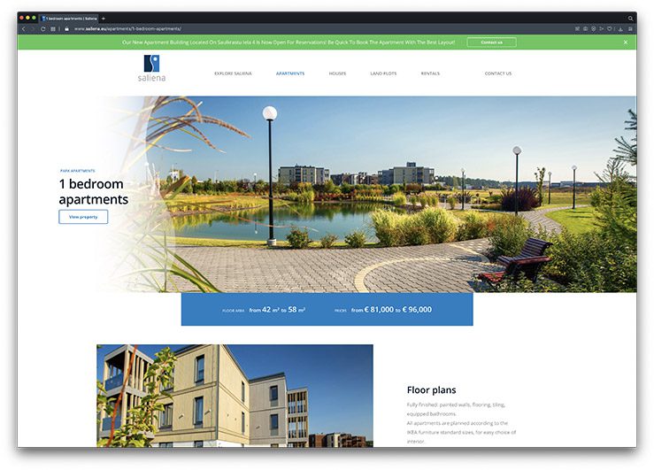 Saliena Property Website Design & Development