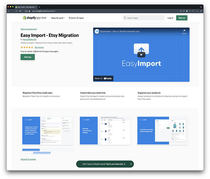 Import Etsy data into Shopify
